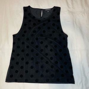 J. Crew Textured Polka Dot Sleeveless Blouse